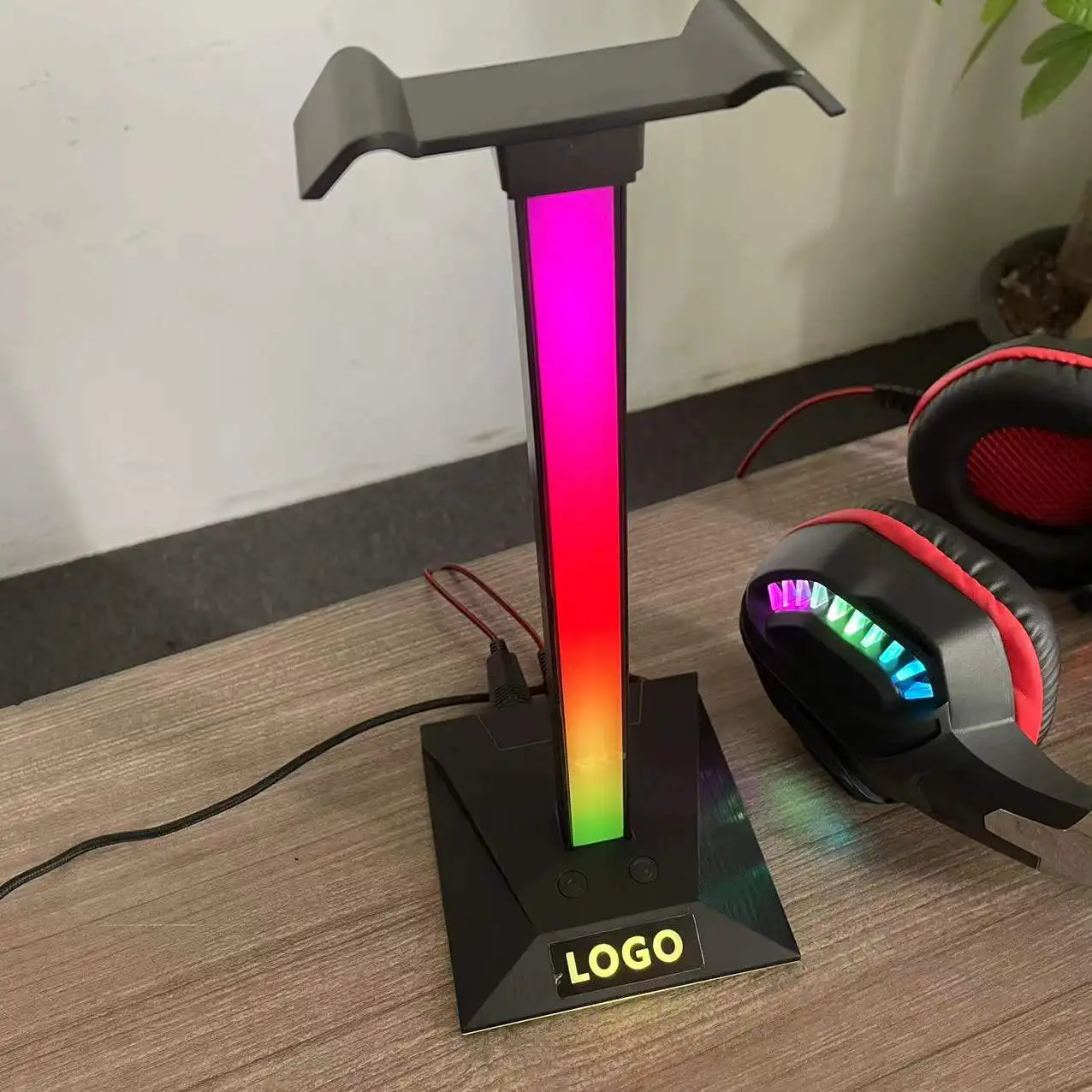 RGB Gaming Headset Headphone Holder Stand for Computer Laptop PC and PS4 Gaming Headset