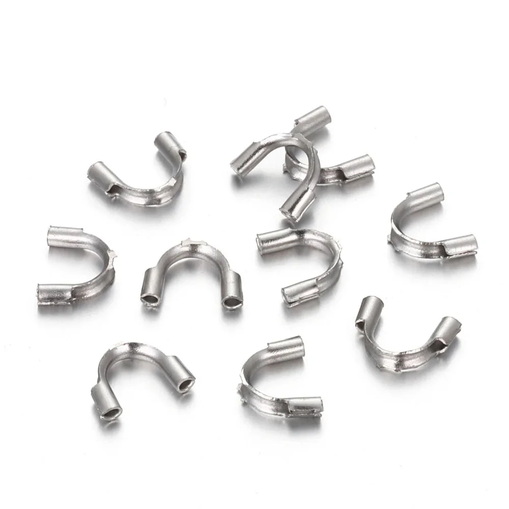 Wire Connector 304 Stainless Steel Positioning Tube DIY Jewelry Jewelry Accessories 5x7mm 30PCs/Bag 1718652