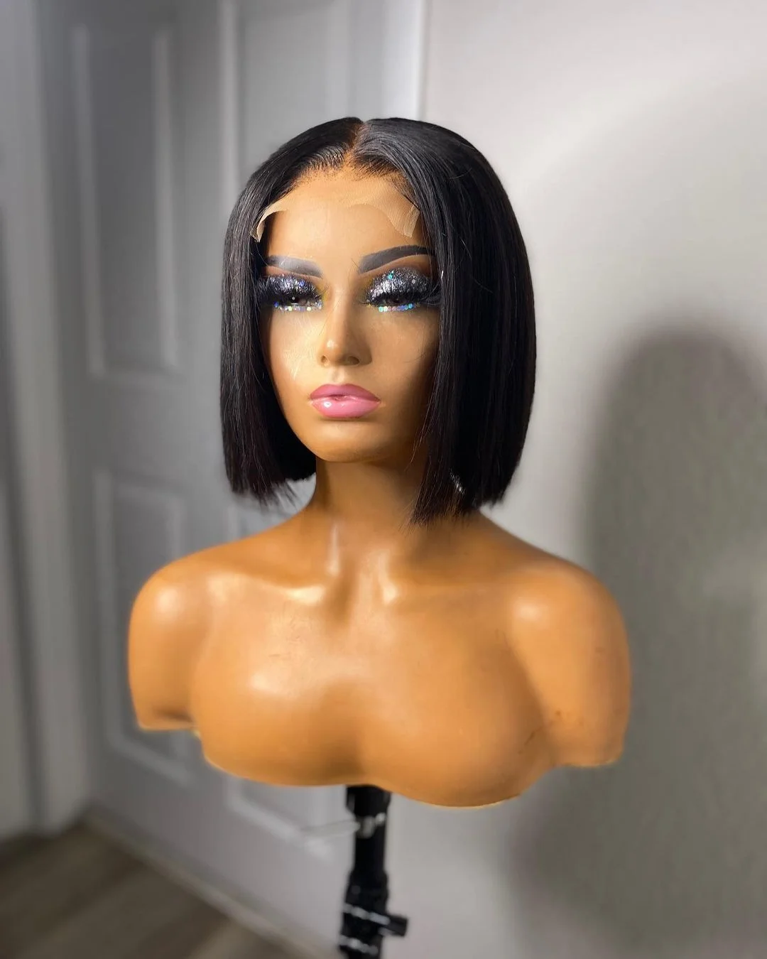 wholesale short straight bob wigs brazilian human hair lace front wig,cheap human hair blue green grey colored short bob cut wig