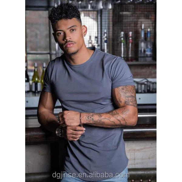 Hot Sale Workout quick dry Gym wear mens clothing custom logo cotton spandex t shirt for men