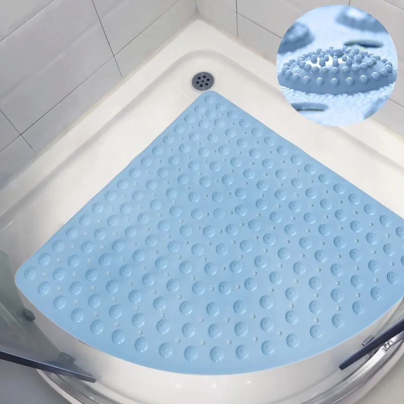 
Customised Multi Color Bacterial Massage Fan-shaped Bath Shower Mat For Tub Bathroom 