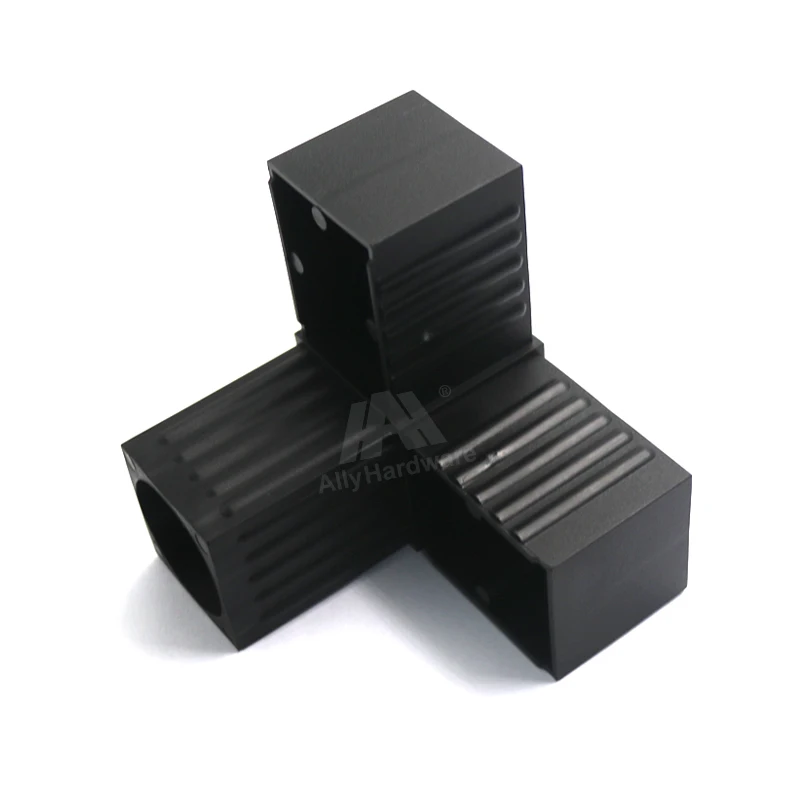 Black color  PP material 2 or 3 way cornector fit