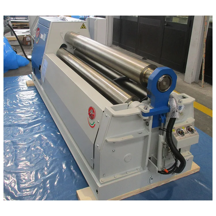 Made In Italy Customized Metal Plate Processing 2000mm Hydraulic Manual Sheet 3 Roller Plate Rolling Bending Machine