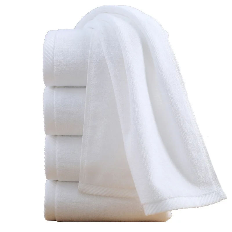 100% Cotton White towels Hand Towels custom logo For Hotel Spa barber beauty salon towels