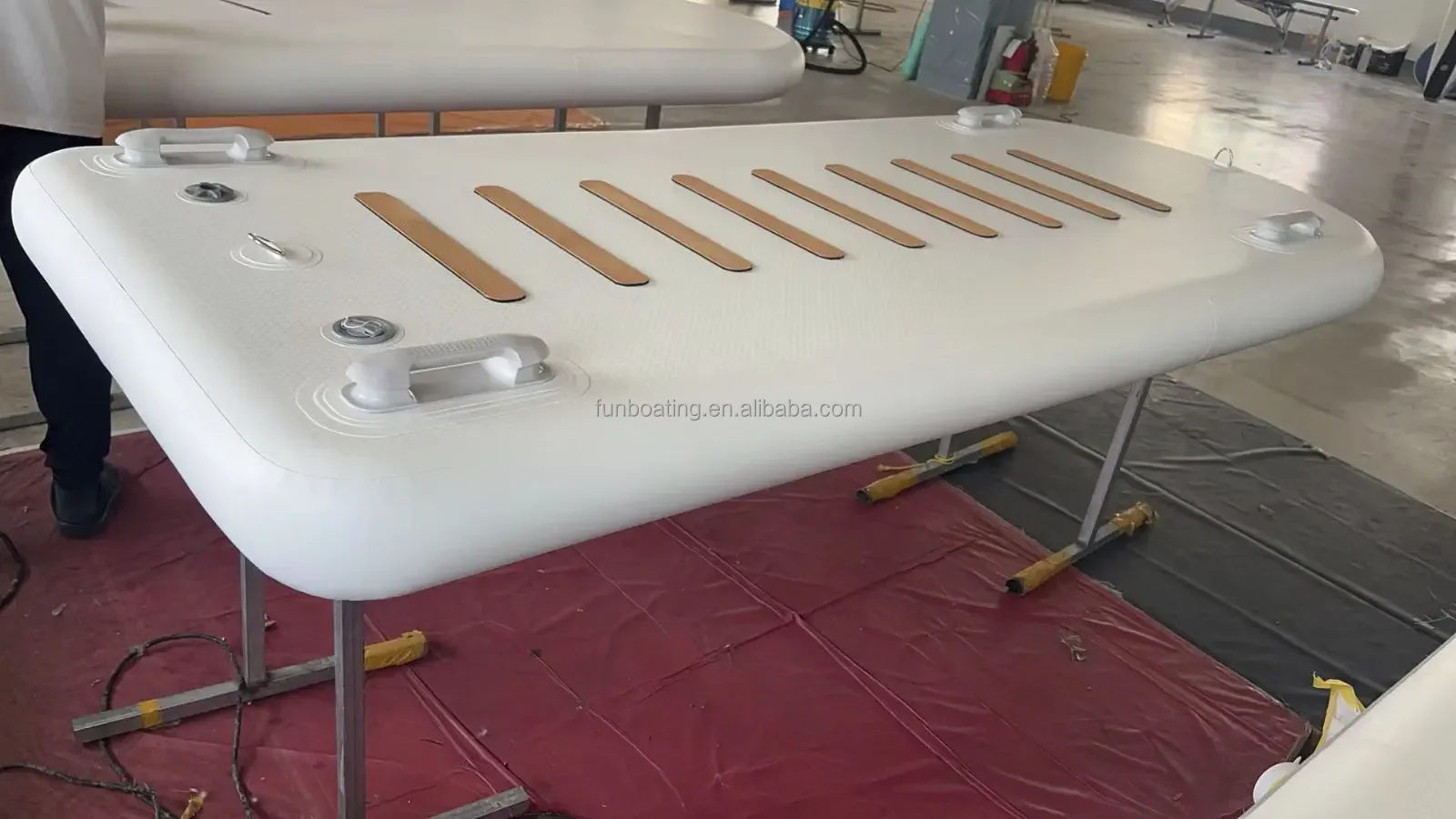 Multifunction platform inflatable floating boat gangway