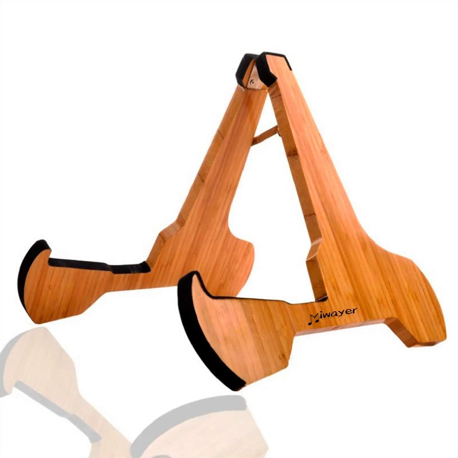 Bamboo Guitar Stand Tripod A-Frame Stand Universal For Acoustic And Bass Electric Guitars Folding Floor Stand Guitars Holder