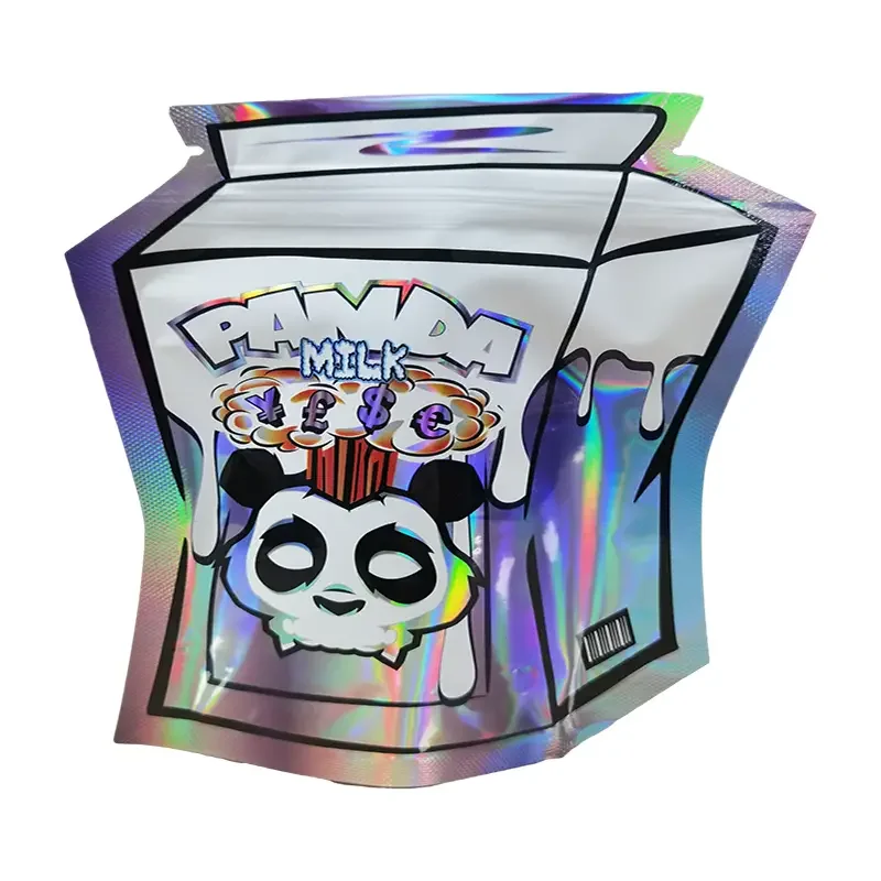 Customized LOW MOQ Digital Printing 1g Die Cut Mylar Bags Custom Shaped Bag Smell Proof Bag with Lock