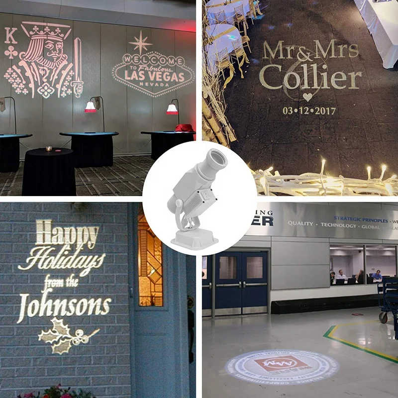 15W Waterproof with Wireless Remote Manual Zoom Function LED LOGO Gobo Projector for Outdoor Use