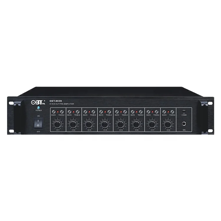OBT-8028 PA звуковая система профессиональный аудио многоканальный аудио-усилитель с вход для микрофона