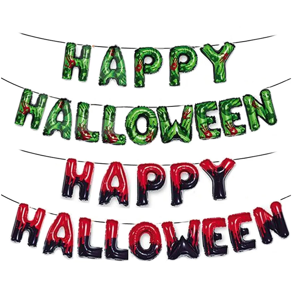 Украшение helloween 16 дюймов Счастливого Хэллоуина набор алфавита красные и зеленые алюминиевые пленочные шары реквизит для Хэллоуина