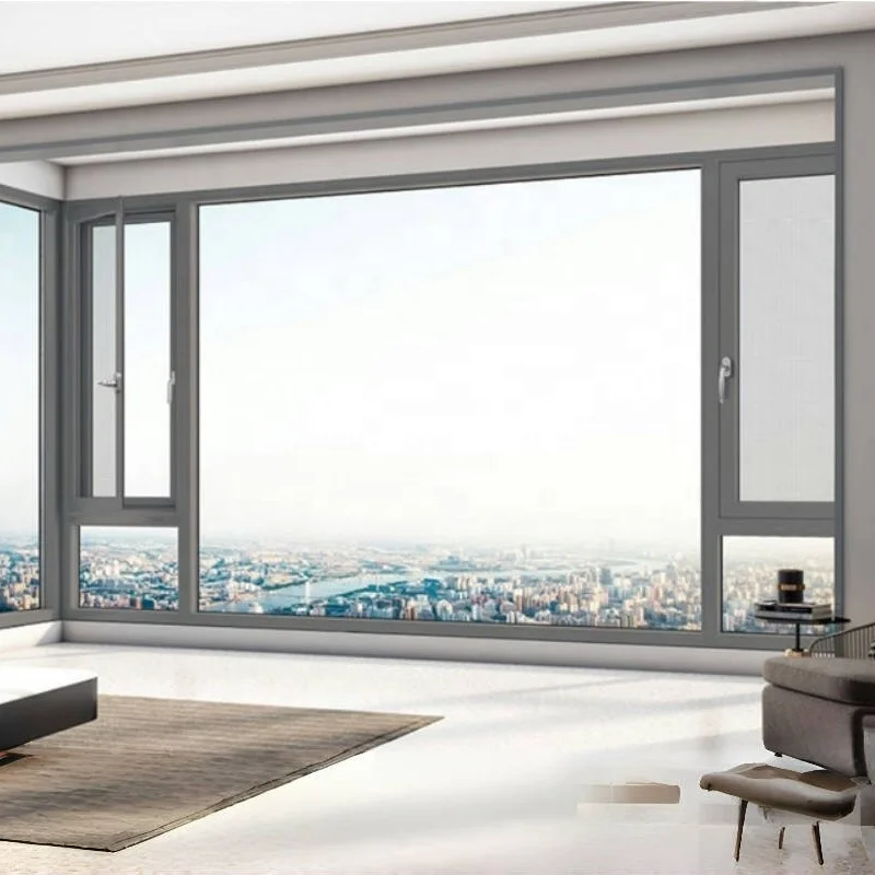 international standards Safe Heat Insulation Aluminum Double Glass Windows Energy Saving Outswing Casement Windows