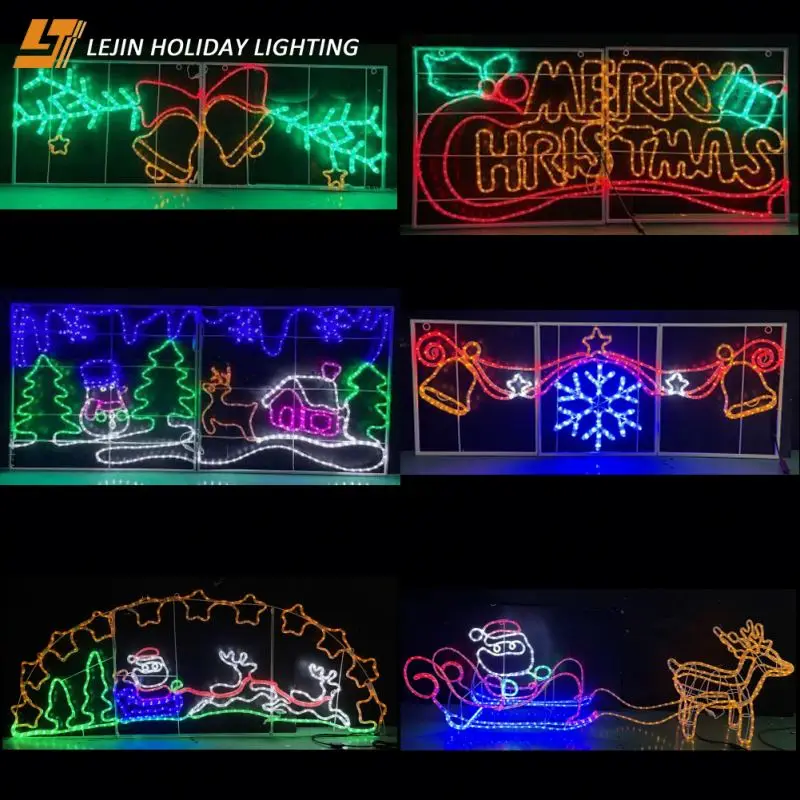 Wholesale waterproof star and bells Christmas lights motif for holiday decoration