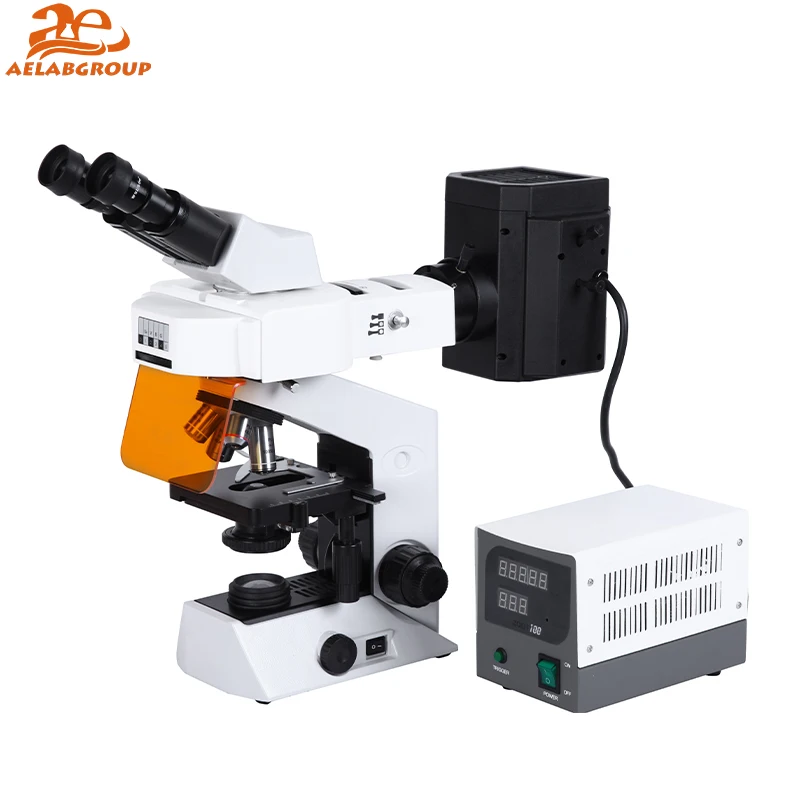 AELAB LED Light Illumination Biological Microscope LCD Biological Binocular Trinocular Olympus Microscopes
