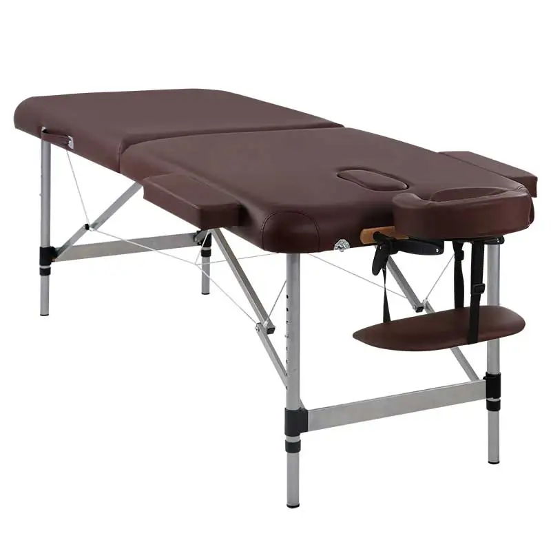 Cambodia Factory Custom Luxury Aluminum Folding Thai Milking Adjust Bed Spa Portable Massage Table Tattoo Bed with Backrest