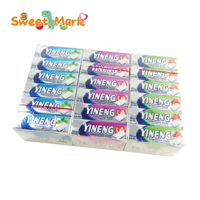 Halal candy crispy skin chewing gum fresh breath fruit bubble gum
