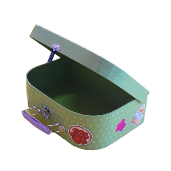 HonGe Custom design suitcase box  closure with lock cartoon printing and metal handle for games playing and store toys