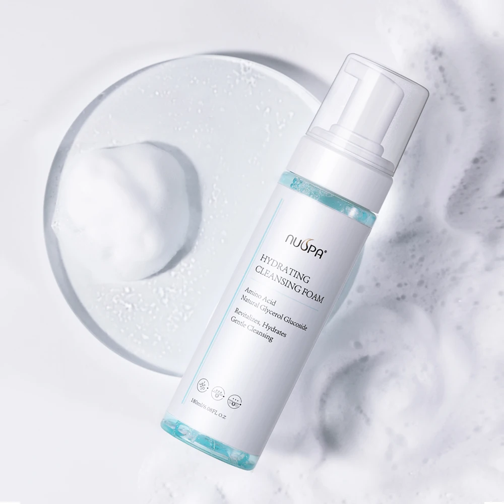NUSPA Organic Plant Microorganisms Deep Nourishing Face Cleanser Oil Control Anti Acne Foaming Face Wash
