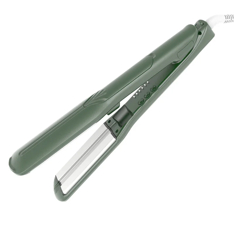 High Quality Multifunctional Infrared and Vapor Steam Pod Hair Iron 2 in 1 Hair Straightener and Curler Titanium Flat Irons