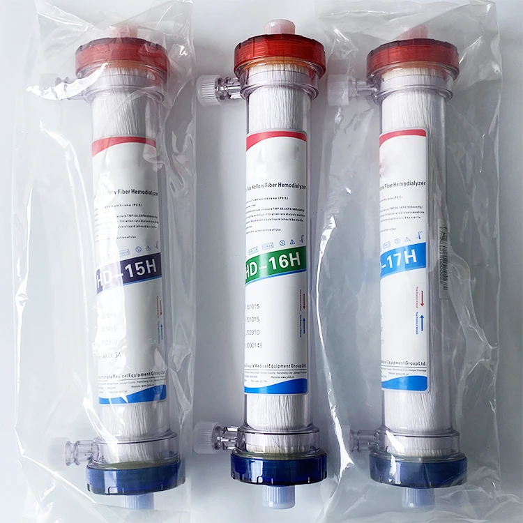 Manufacturer best price hemodialysis hollow fiber high flux low flux dialyzer
