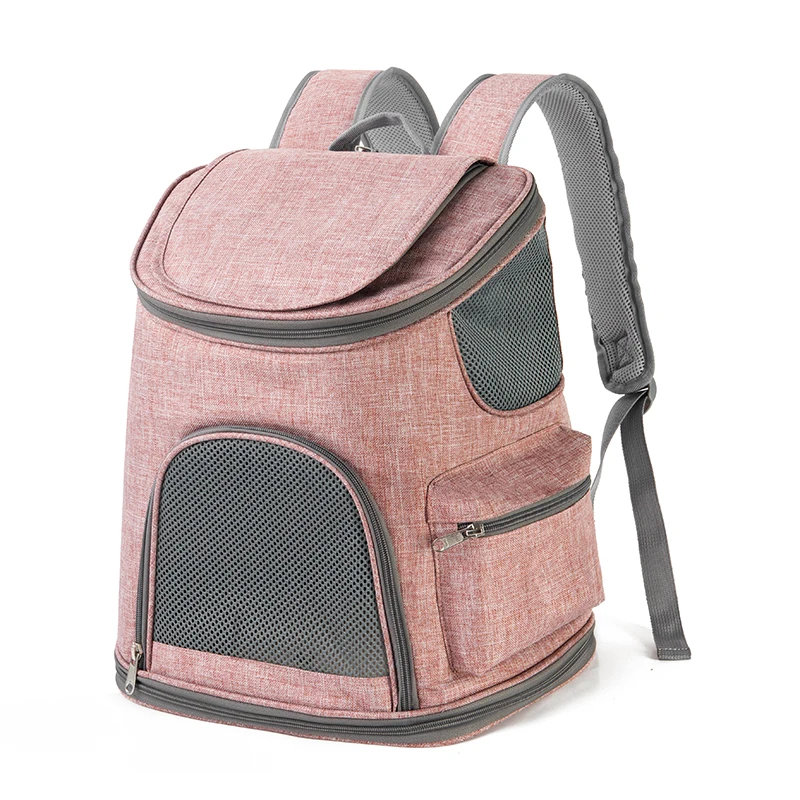 Portable Outdoor Pet Travel Bag Safety Lanyard Breathable Mesh Storage Pocket Oxford Cloth Cat Carrier Cage