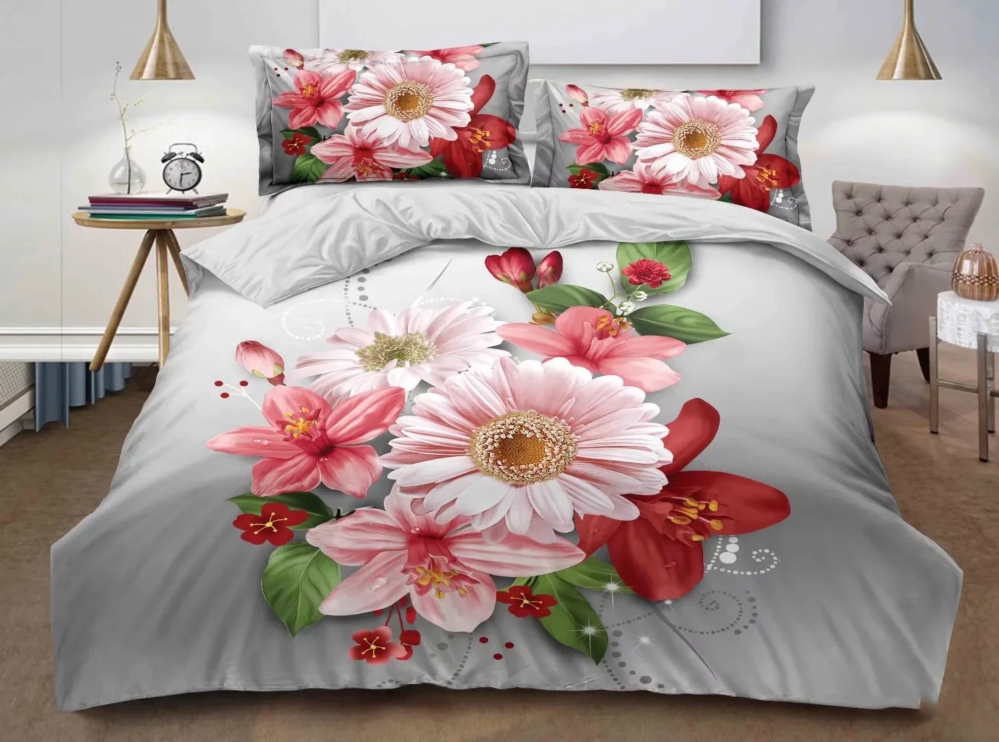 3d flower design bed sheet sabanas bed sheets duvet cover sets  comforter sets king size luxury bedding set