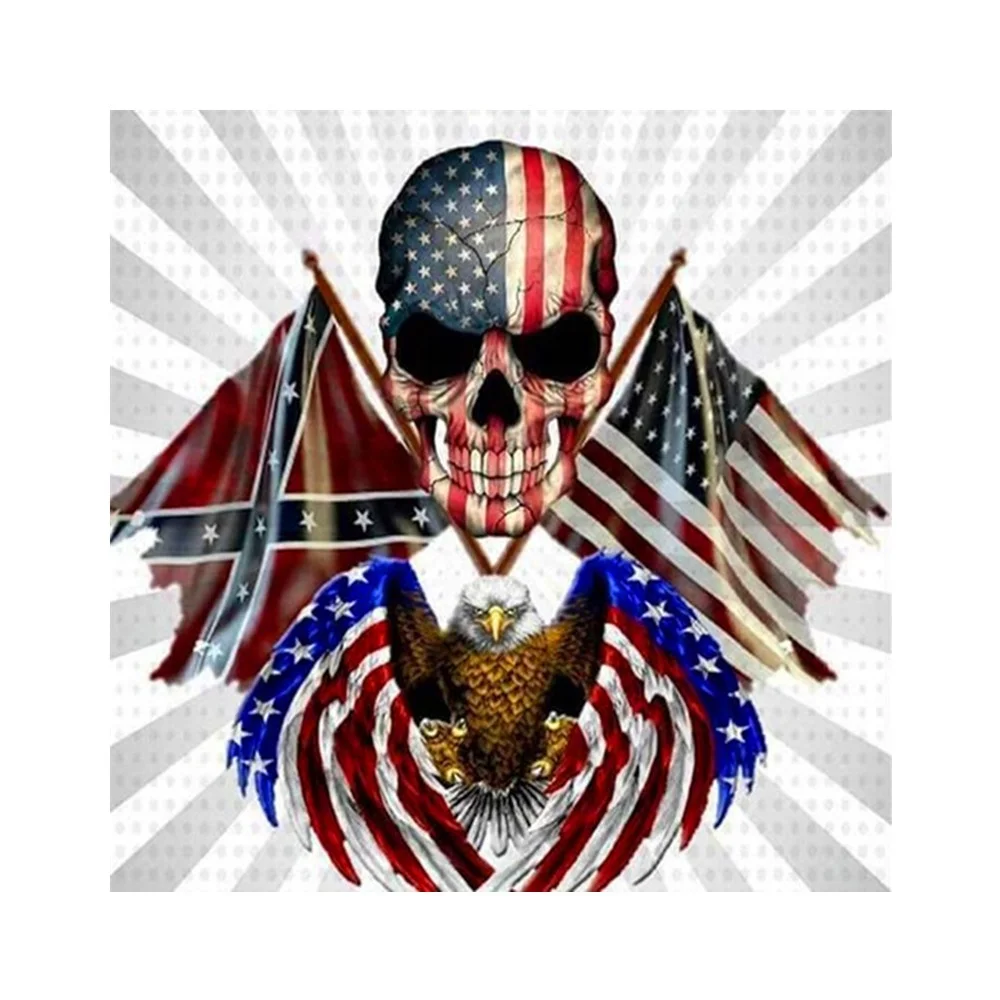 
5d Diy Diamond Painted American Flag and Eagle with Diamond Embroidery Needlework Home Decor 
