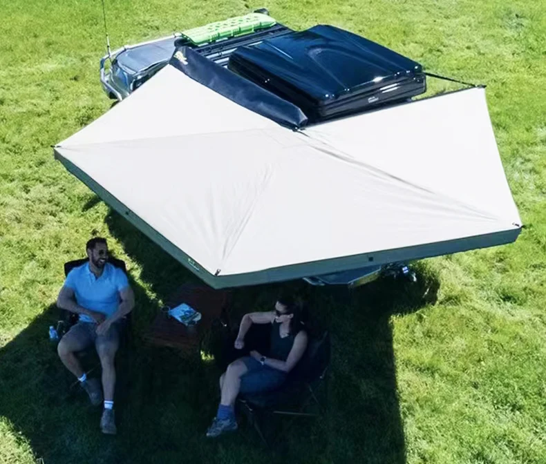 270 Outdoor Car Awning Retractable Sunshade 4x4 4WD SUV Accessories Camping 270 Awning Free Standing With Led