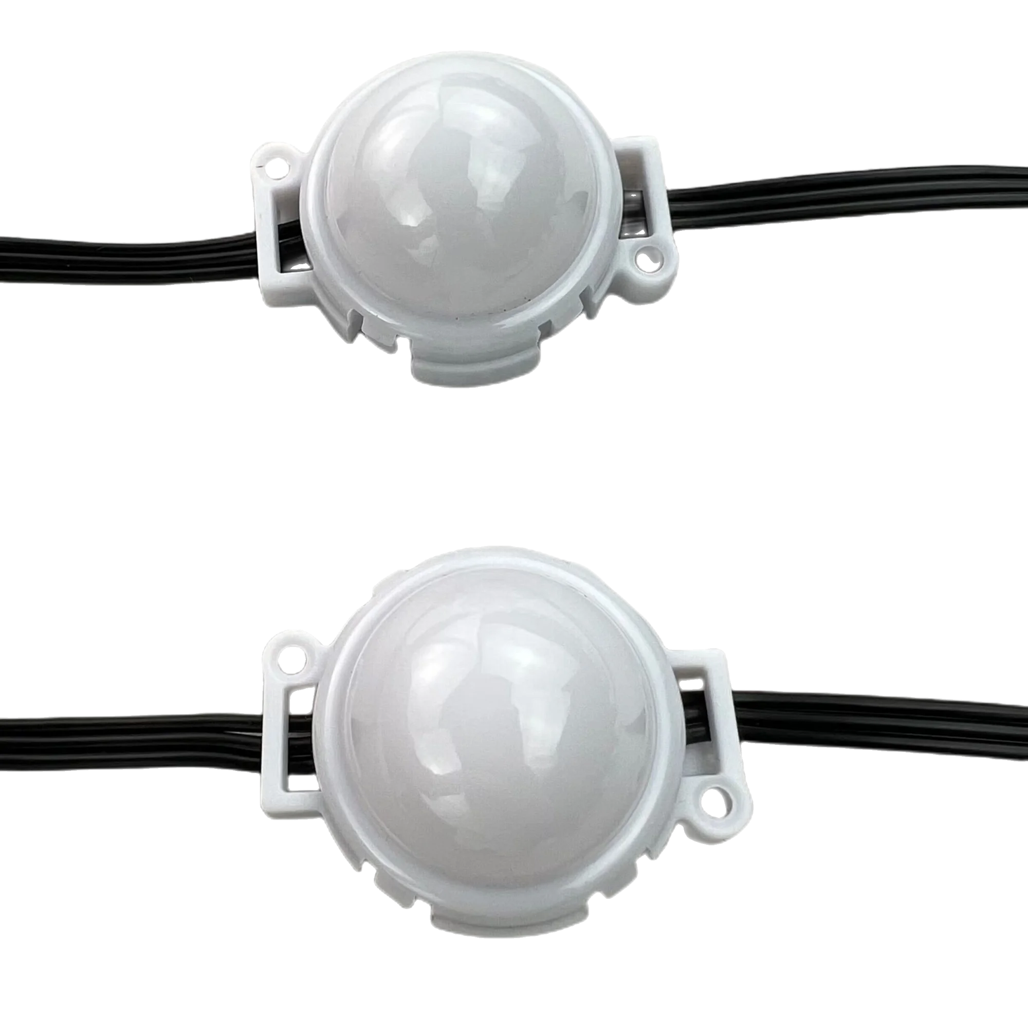 TM1814 UCS2904 IC RGBW адресуемый светодиодный Интеллектуальный пиксельный модуль DC24V 20 шт./комплект 40 мм Диаметр IP68 1 8 Вт черная проволочная матовая крышка