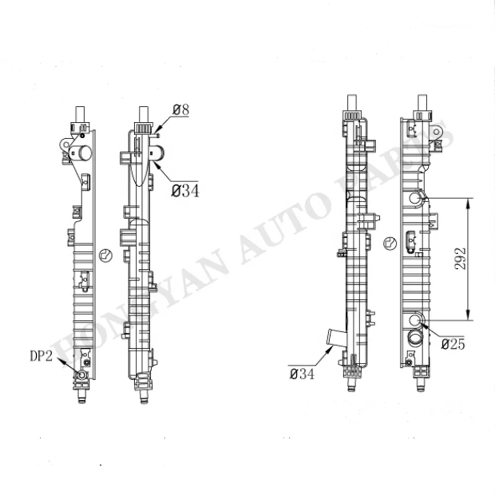 Auto radiator tank and car radiator for SSANGYONG ACTYON & KYRON 2.0Xdi 2005-2012 OEM# 21310-32121 SSANGYONG RADIATOR