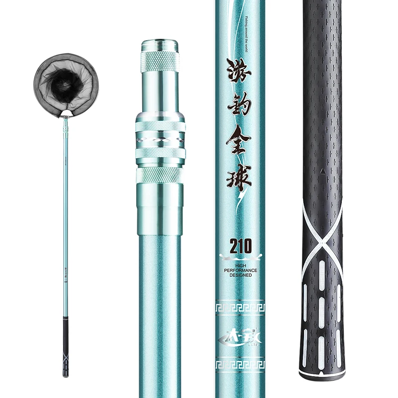 2.1m 2.4m 2.7m Fish Landing Net Carbon Handle Fishing Landing Net Fishing Net Fishnet