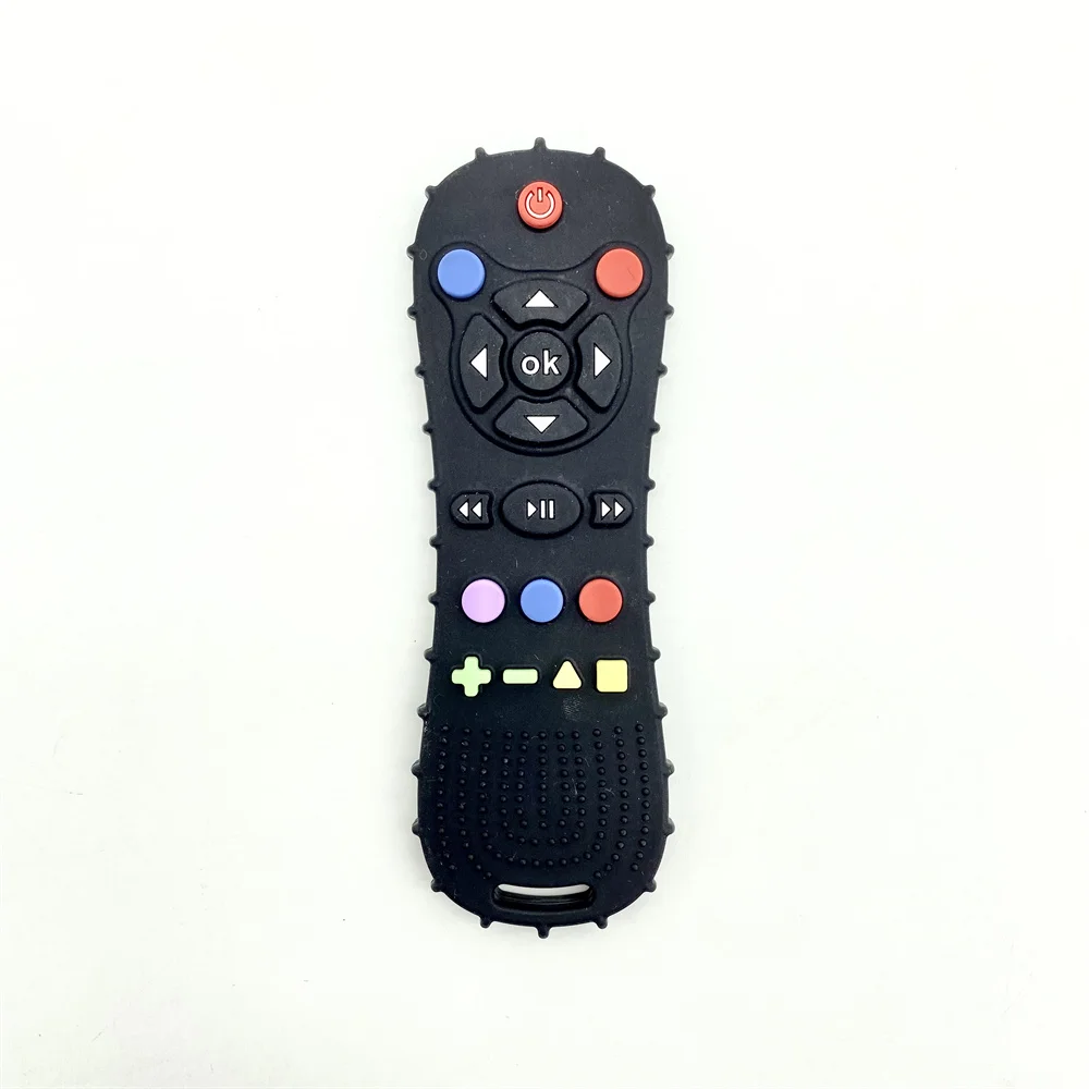 BPA Free Toddler Soft-Textured Sensory Teething Infant Relief Soothe Gums Set Babies Chew Toys Game TV Remote Control Teether