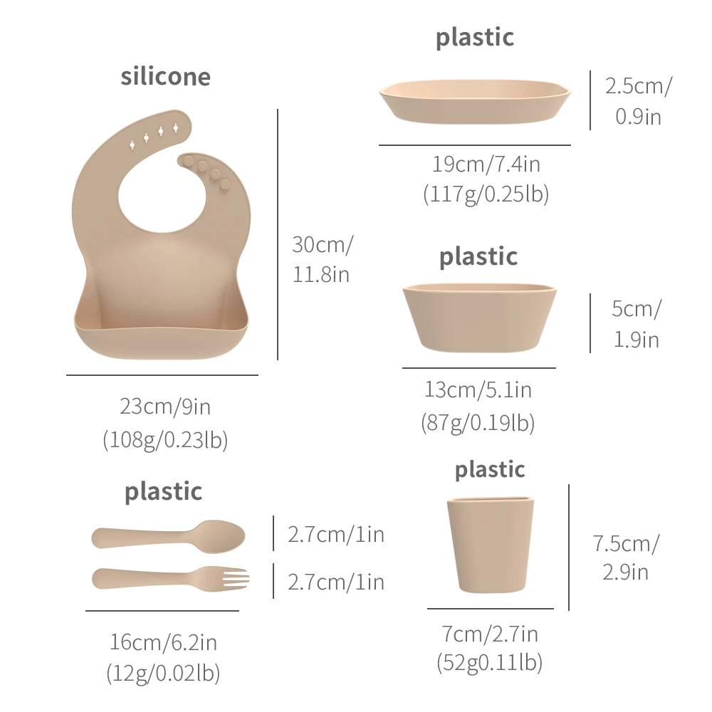 Wholesale Custom  Baby  Feeding Tableware Set Bpa Free Silicone Baby Feeding Set Baby Feeding Eating Set