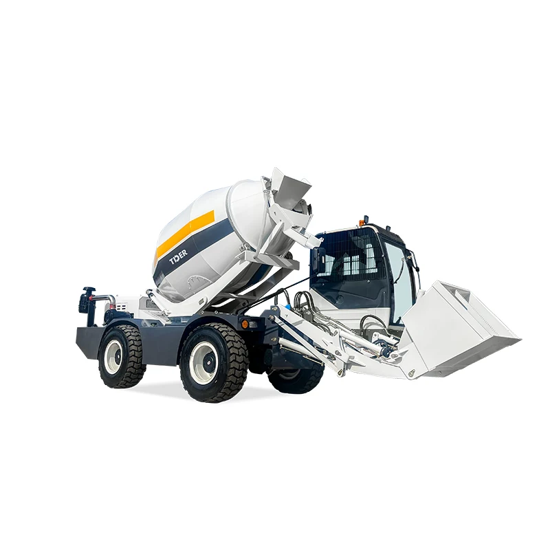 Liftsun 4 cbm cubic meters self propelled Front wheel steering self-loading concrete mixer truck