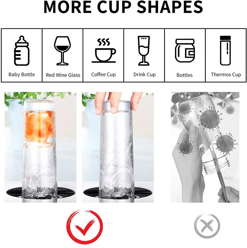 Kitchen Sink Faucet Bottle Glass Cup Washer Cleaner Accessories For Bar Pub Cafe Push Club Quick Glass Rinser