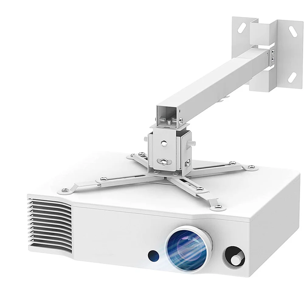 XJK Factory Universal LCD/DLP Projector Ceiling Mount 43-65cm Projector Bracket Adjustable Height White