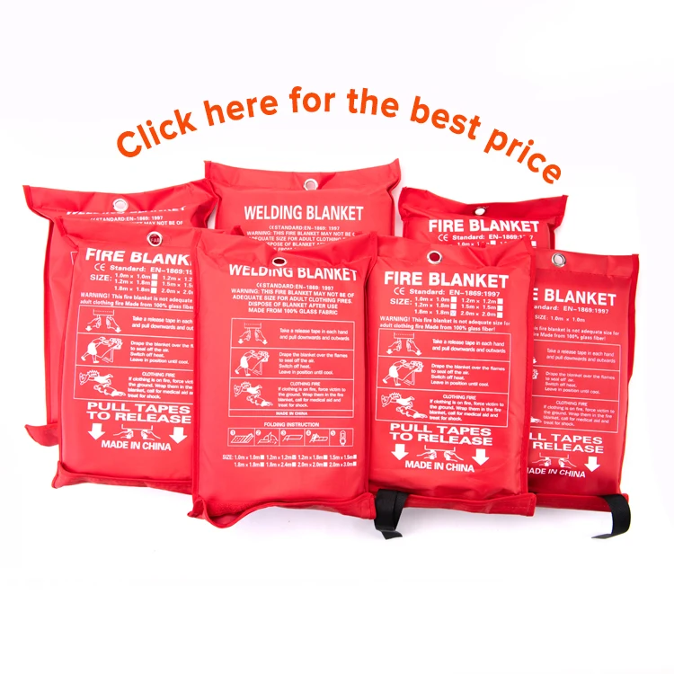 Emergency Fabric Fire Retardant Yarn Anti Fire Blanket en1869 fire blanket for kitchen