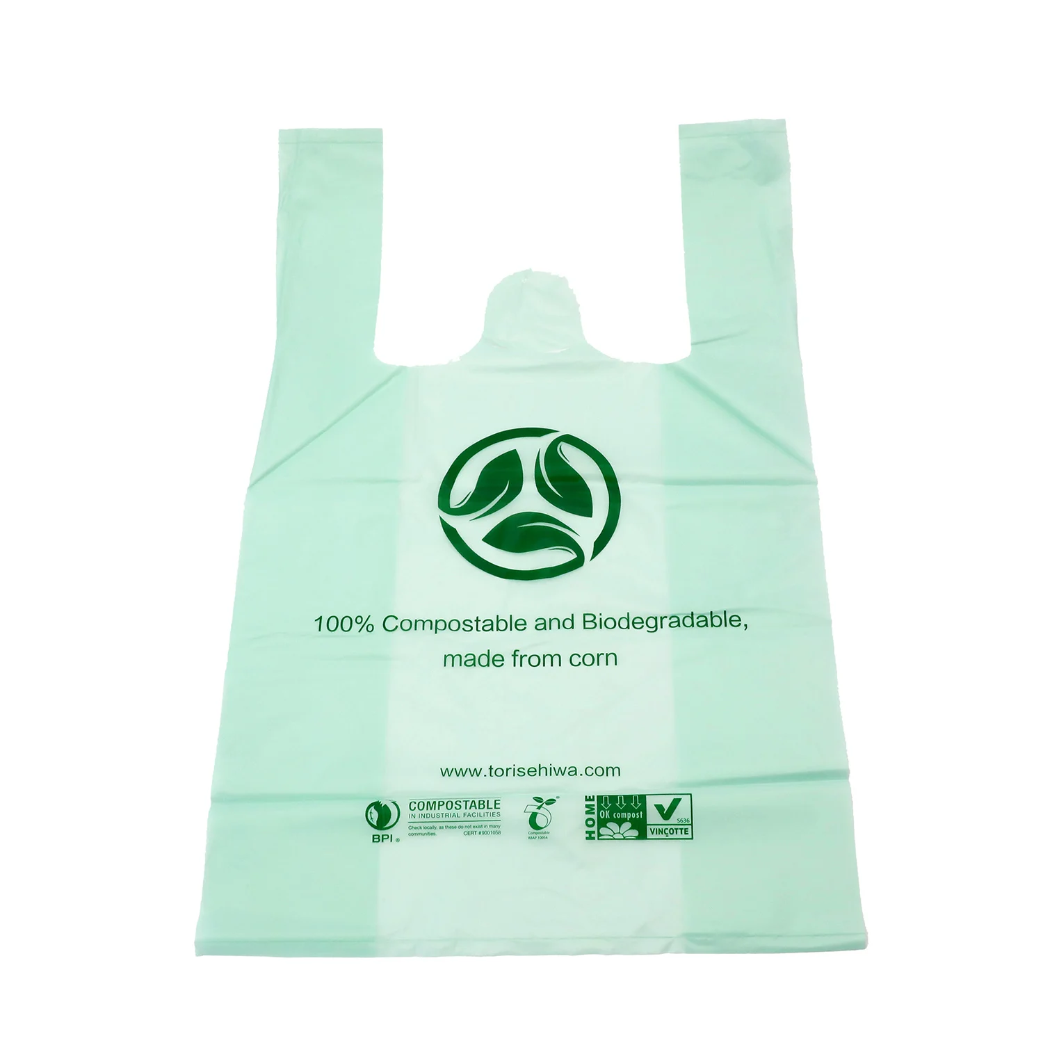 Vest Carrier 100% Compostable  HDPE  LDPE Bags T-Shirt Convenient Vest Carrier Plastic Bag Printing Customized