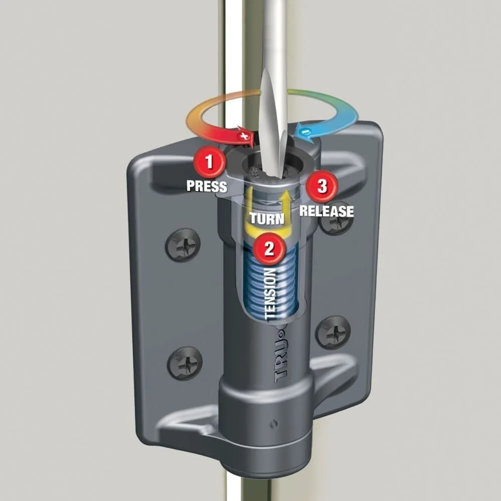 Narrow Spring Hinge for Metal Wood or Vinyl Gates