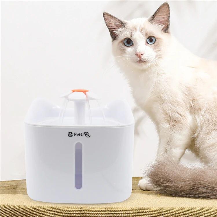 Newest Design Pet Drinking Water Fountain Cat Automatic Fountain With Led Light