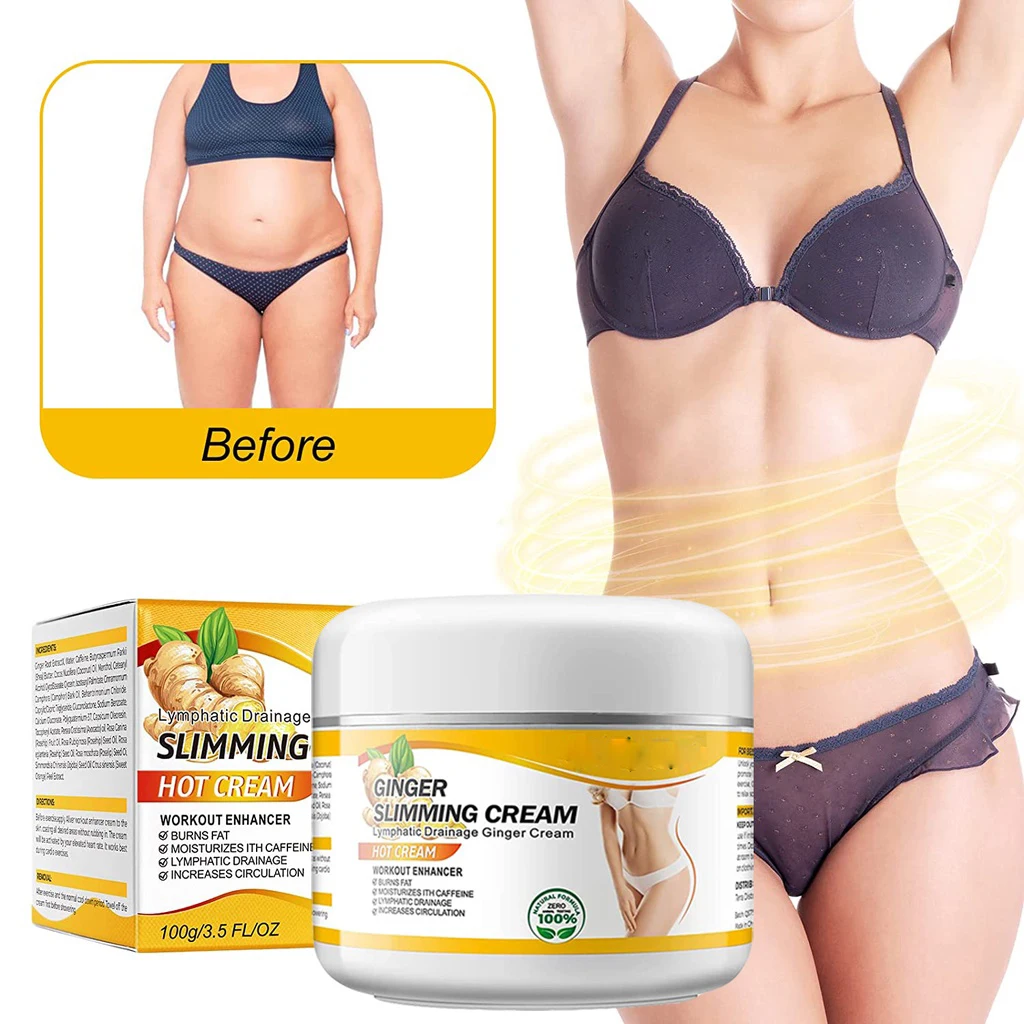 Ginger Hot Cream,Body Slimming Fat Burning Cream,Weight Loss Anti-Cellulite Slimming Cream Gel