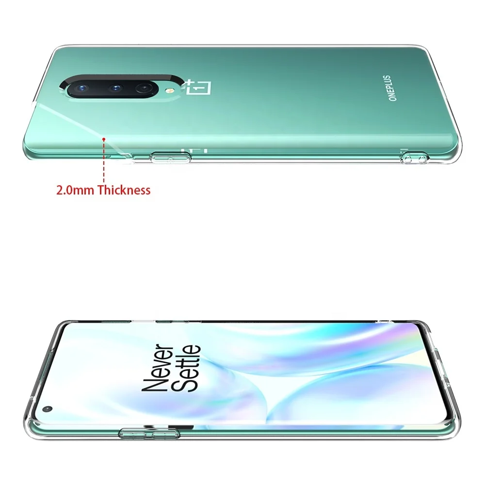 Прозрачный чехол для сотового телефона из ТПУ 2 0 мм one plus 9 pro 1 + NORD N100 7 7T Z 8T R N10