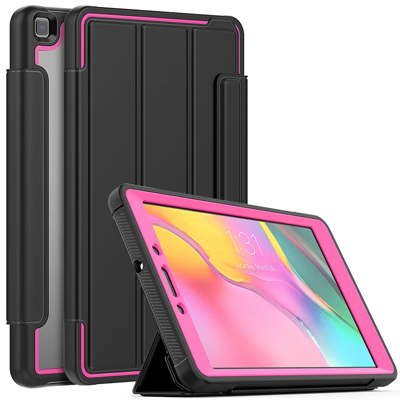 Hot selling leather flip case smart cover with auto sleep&awake feature for Samsung Galaxy Tab A 8.0 T290 T295