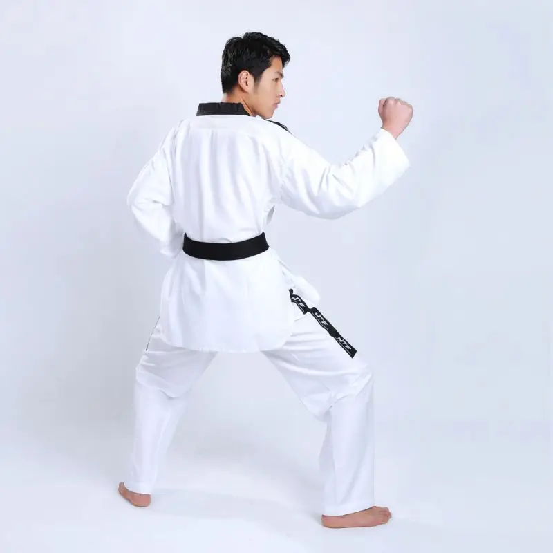 Cheap White Color 100% Polyester Fighter Taekwondo Dobok