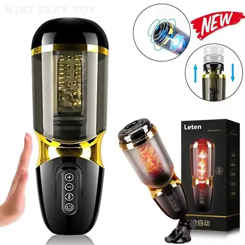 Hands-free Auto Male Masturbator Electric Stroker Stimulator Thrusting Rotating Sucking Automatic Masturbation Cup For Men
