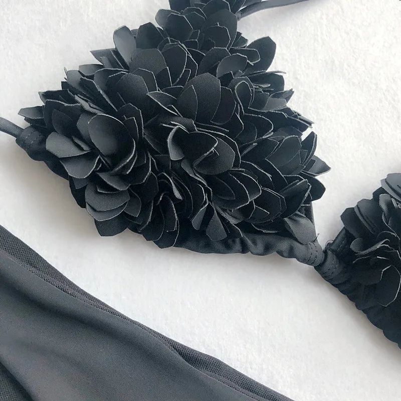 
New sewing Amazon swimsuit popular triangle bag bikini 2020 plain sexy fashion V-neck swimwear push up solid beacnwear for women 