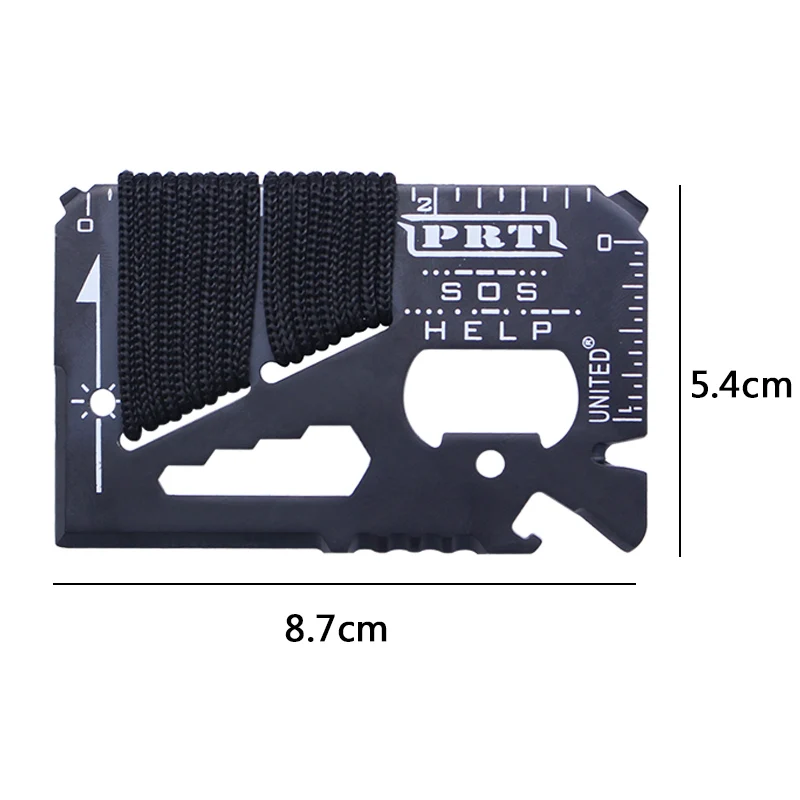 
11 in 1 Multitool Utility Key Wallet Stainless Steel Survival Pocket Tool Card 