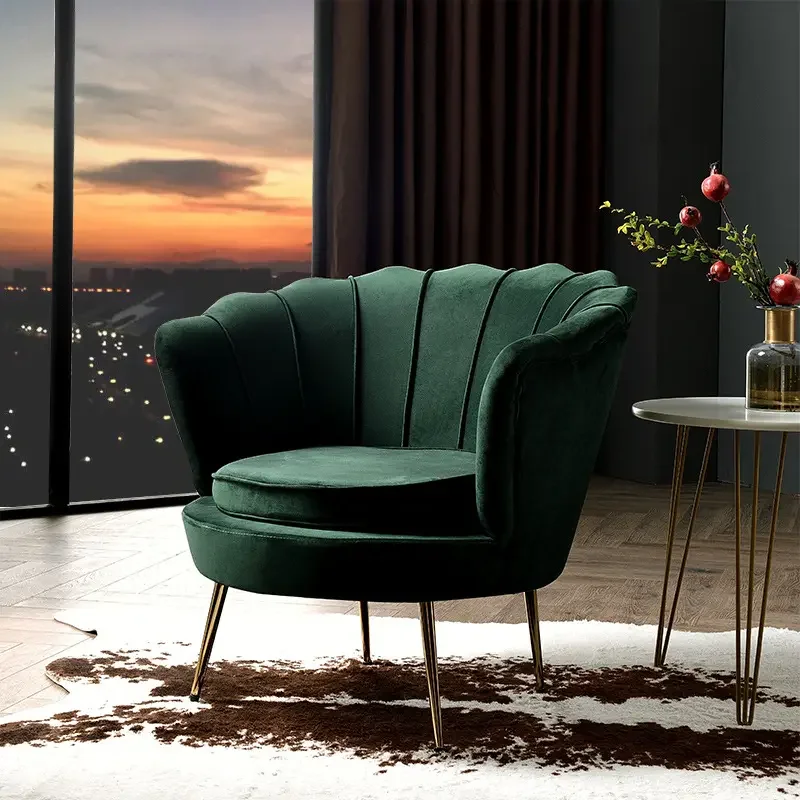 Home Furniture Relax Velvet Fabric Sofa Living Room Chair