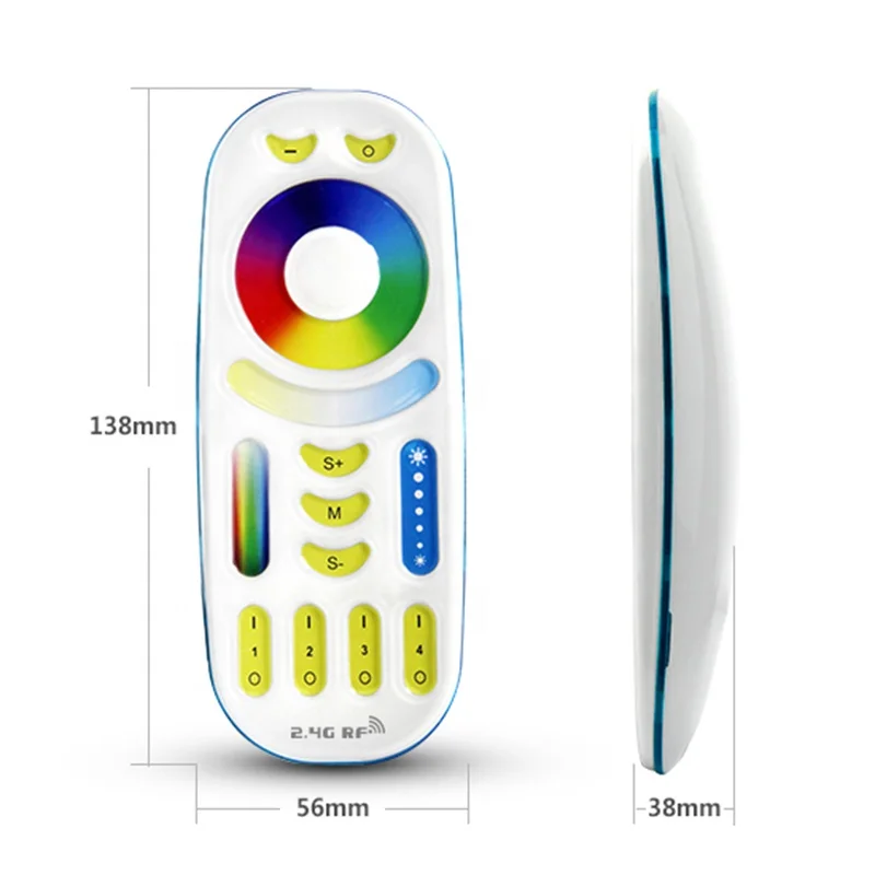 Miboxer 2.4Ghz RF RGB+CCT Remote FUT092 3V RGBCCT Led Strip Remote 5 in 1 Led Dimmer