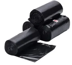 Heavy Duty Recycled Large Portable Polyethylene Black Rubbish Bag Refuse Sacks Hdpe Plastic Garbage Bags