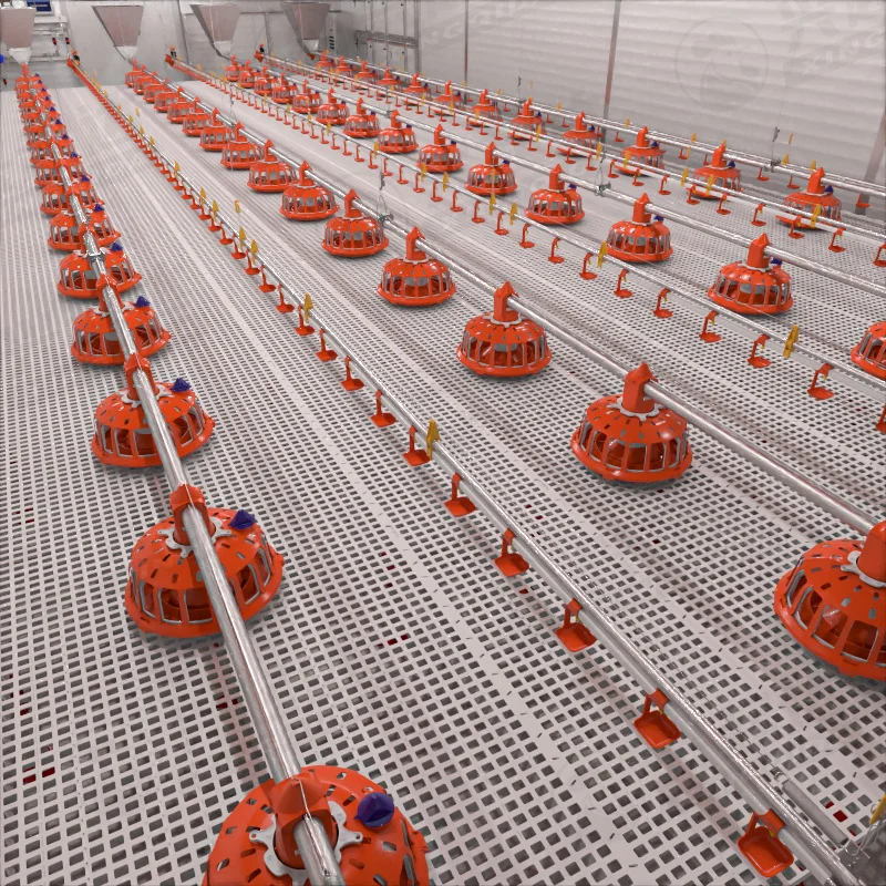 Free-range floor Raising management chicken Broiler Breeder Poultry Farm pan feeder fully automatic feeding system line